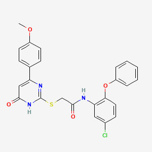 molecular formula C25H20ClN3O4S B3728294 N-(5-CHLORO-2-PHENOXYPHENYL)-2-{[4-(4-METHOXYPHENYL)-6-OXO-1,6-DIHYDRO-2-PYRIMIDINYL]SULFANYL}ACETAMIDE 