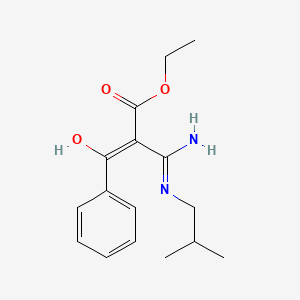 molecular formula C16H22N2O3 B3728302 ethyl (2Z)-3-amino-3-[(2-methylpropyl)amino]-2-(phenylcarbonyl)prop-2-enoate 