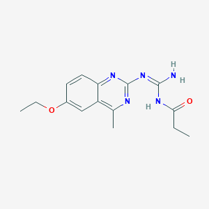 molecular formula C15H19N5O2 B3728384 N-(6-ETHOXY-4-METHYL-2-QUINAZOLINYL)-N''-PROPIONYLGUANIDINE 