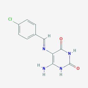 6-Amino-5-[(4-chlorobenzylidene)amino]-2,4-pyrimidinediol