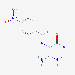 4(3H)-Pyrimidinone, 6-amino-5-[[(4-nitrophenyl)methylene]amino]-