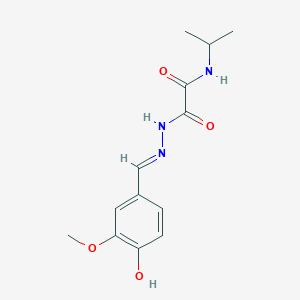 molecular formula C13H17N3O4 B3728540 N'-[(E)-(4-hydroxy-3-methoxyphenyl)methylideneamino]-N-propan-2-yloxamide 