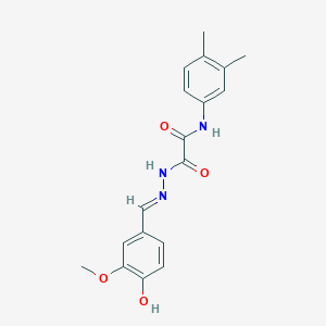 molecular formula C18H19N3O4 B3728548 N-(3,4-dimethylphenyl)-2-[(2E)-2-(4-hydroxy-3-methoxybenzylidene)hydrazinyl]-2-oxoacetamide 