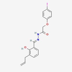molecular formula C18H17IN2O3 B3728574 N-[(E)-(2-hydroxy-3-prop-2-enylphenyl)methylideneamino]-2-(4-iodophenoxy)acetamide 