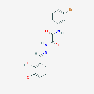 molecular formula C16H14BrN3O4 B3728622 N-(3-bromophenyl)-N'-[(E)-(2-hydroxy-3-methoxyphenyl)methylideneamino]oxamide 