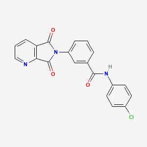 molecular formula C20H12ClN3O3 B3728702 N-(4-chlorophenyl)-3-(5,7-dioxopyrrolo[3,4-b]pyridin-6-yl)benzamide 