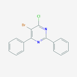 molecular formula C16H10BrClN2 B372874 5-Bromo-4-chloro-2,6-diphenylpyrimidine CAS No. 40780-01-6