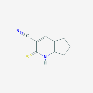 molecular formula C9H8N2S B372910 2-sulfanyl-5H,6H,7H-cyclopenta[b]pyridine-3-carbonitrile CAS No. 154384-01-7