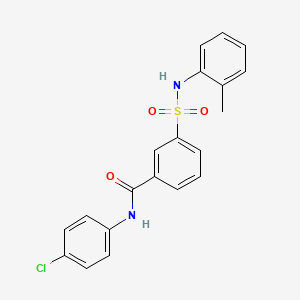 molecular formula C20H17ClN2O3S B3729102 N-(4-chlorophenyl)-3-[(2-methylphenyl)sulfamoyl]benzamide 