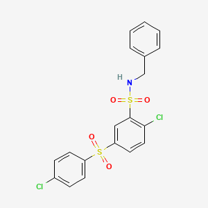 molecular formula C19H15Cl2NO4S2 B3729157 N-benzyl-2-chloro-5-(4-chlorophenyl)sulfonylbenzenesulfonamide 