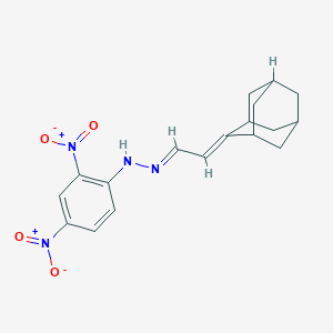 molecular formula C18H20N4O4 B372934 Tricyclo[3.3.1.1~3,7~]dec-2-ylideneacetaldehyde {2,4-dinitrophenyl}hydrazone 
