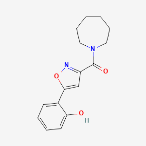 molecular formula C16H18N2O3 B3729431 Azepan-1-yl-[5-(2-hydroxyphenyl)-1,2-oxazol-3-yl]methanone 