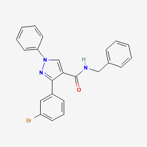 molecular formula C23H18BrN3O B3729556 N-benzyl-3-(3-bromophenyl)-1-phenylpyrazole-4-carboxamide 