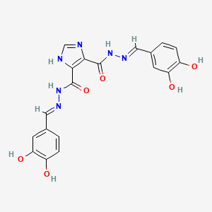 molecular formula C19H16N6O6 B3729584 N',N'-BIS[(E)-1-(3,4-DIHYDROXYPHENYL)METHYLIDENE]-1H-IMIDAZOLE-4,5-DICARBOHYDRAZIDE 