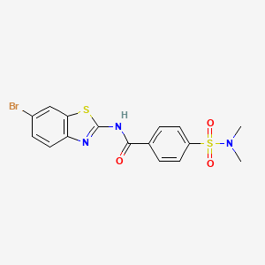 molecular formula C16H14BrN3O3S2 B3729691 N-(6-bromo-1,3-benzothiazol-2-yl)-4-(dimethylsulfamoyl)benzamide CAS No. 5918-22-9