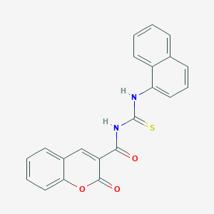 molecular formula C21H14N2O3S B3729716 N-(naphthalen-1-ylcarbamothioyl)-2-oxochromene-3-carboxamide 