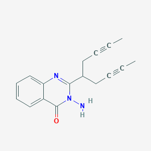 molecular formula C17H17N3O B372990 3-amino-2-[1-(2-butynyl)-3-pentynyl]-4(3H)-quinazolinone 