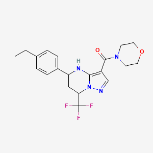 molecular formula C20H23F3N4O2 B3729977 [5-(4-Ethylphenyl)-7-(trifluoromethyl)-4,5,6,7-tetrahydropyrazolo[1,5-a]pyrimidin-3-yl](morpholin-4-yl)methanone 
