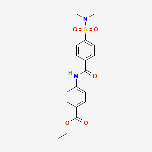 molecular formula C18H20N2O5S B3730262 Ethyl 4-[4-(dimethylsulfamoyl)benzamido]benzoate CAS No. 5921-66-4