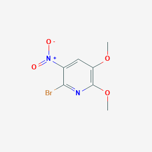 molecular formula C7H7BrN2O4 B037307 2-Bromo-5,6-dimethoxy-3-nitropyridine CAS No. 79491-48-8