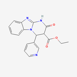 molecular formula C18H16N4O3 B3730818 Ethyl 2-oxo-4-pyridin-3-yl-1,2,3,4-tetrahydropyrimido[1,2-a]benzimidazole-3-carboxylate 