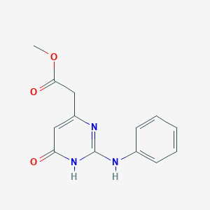 molecular formula C13H13N3O3 B3731018 METHYL 2-[6-OXO-2-(PHENYLAMINO)-1,6-DIHYDROPYRIMIDIN-4-YL]ACETATE 