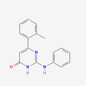 molecular formula C17H15N3O B3731057 6-(2-methylphenyl)-2-(phenylamino)pyrimidin-4(3H)-one 