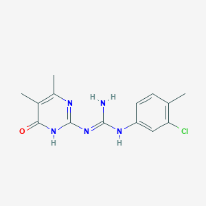molecular formula C14H16ClN5O B3731075 N-(3-chloro-4-methylphenyl)-N'-(4,5-dimethyl-6-oxo-1,6-dihydropyrimidin-2-yl)guanidine 