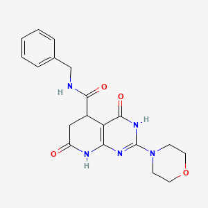 molecular formula C19H21N5O4 B3731170 N-benzyl-4-hydroxy-2-(morpholin-4-yl)-7-oxo-5,6,7,8-tetrahydropyrido[2,3-d]pyrimidine-5-carboxamide 