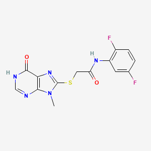molecular formula C14H11F2N5O2S B3731656 N-(2,5-difluorophenyl)-2-[(9-methyl-6-oxo-6,9-dihydro-1H-purin-8-yl)sulfanyl]acetamide 