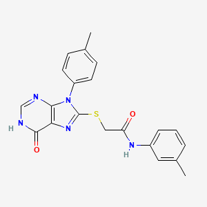 molecular formula C21H19N5O2S B3731699 N-(3-methylphenyl)-2-{[9-(4-methylphenyl)-6-oxo-6,9-dihydro-1H-purin-8-yl]sulfanyl}acetamide 