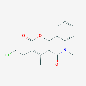 molecular formula C16H14ClNO3 B373178 3-(2-chloroethyl)-4,6-dimethyl-2H-pyrano[3,2-c]quinoline-2,5(6H)-dione 