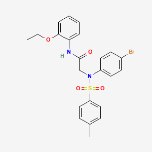 molecular formula C23H23BrN2O4S B3732438 N~2~-(4-bromophenyl)-N~1~-(2-ethoxyphenyl)-N~2~-[(4-methylphenyl)sulfonyl]glycinamide 