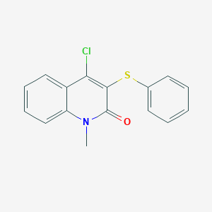 molecular formula C16H12ClNOS B373265 4-chloro-1-methyl-3-(phenylsulfanyl)-2(1H)-quinolinone 