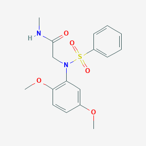 molecular formula C17H20N2O5S B3732670 N~2~-(2,5-dimethoxyphenyl)-N~1~-methyl-N~2~-(phenylsulfonyl)glycinamide 