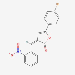 molecular formula C17H10BrNO4 B3732732 (3Z)-5-(4-bromophenyl)-3-[(2-nitrophenyl)methylidene]furan-2-one 