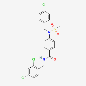 4-[(4-chlorobenzyl)(methylsulfonyl)amino]-N-(2,4-dichlorobenzyl)benzamide