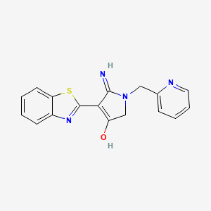 5-amino-4-(1,3-benzothiazol-2-yl)-1-(2-pyridinylmethyl)-1,2-dihydro-3H-pyrrol-3-one