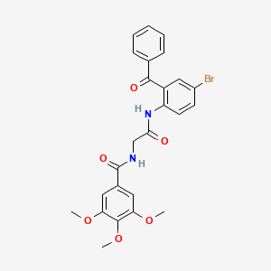 molecular formula C25H23BrN2O6 B3732810 N-(2-BENZOYL-4-BROMOPHENYL)-2-[(3,4,5-TRIMETHOXYPHENYL)FORMAMIDO]ACETAMIDE 