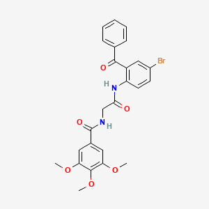 molecular formula C25H23BrN2O6 B3732810 N-{2-[(2-benzoyl-4-bromophenyl)amino]-2-oxoethyl}-3,4,5-trimethoxybenzamide 