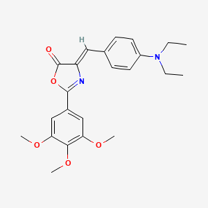 molecular formula C23H26N2O5 B3732818 4-[4-(diethylamino)benzylidene]-2-(3,4,5-trimethoxyphenyl)-1,3-oxazol-5(4H)-one 