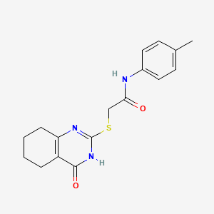 N-(4-methylphenyl)-2-[(4-oxo-3,4,5,6,7,8-hexahydro-2-quinazolinyl)thio]acetamide