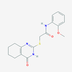 N-(2-methoxyphenyl)-2-[(4-oxo-3,4,5,6,7,8-hexahydro-2-quinazolinyl)thio]acetamide