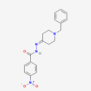 molecular formula C19H20N4O3 B3732853 N'-(1-benzylpiperidin-4-ylidene)-4-nitrobenzohydrazide 
