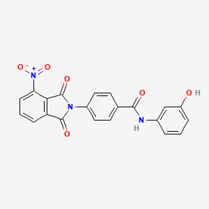 N-(3-hydroxyphenyl)-4-(4-nitro-1,3-dioxo-1,3-dihydro-2H-isoindol-2-yl)benzamide