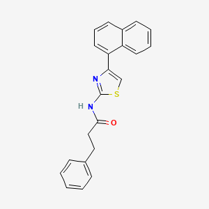 molecular formula C22H18N2OS B3732865 N-[4-(naphthalen-1-yl)-1,3-thiazol-2-yl]-3-phenylpropanamide CAS No. 5687-21-8