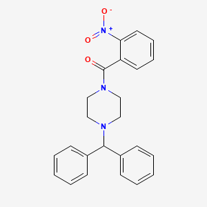 molecular formula C24H23N3O3 B3732872 1-(diphenylmethyl)-4-(2-nitrobenzoyl)piperazine 