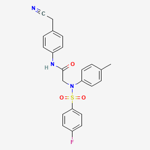 N~1~-[4-(cyanomethyl)phenyl]-N~2~-[(4-fluorophenyl)sulfonyl]-N~2~-(4-methylphenyl)glycinamide