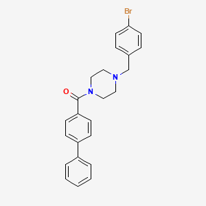 molecular formula C24H23BrN2O B3732882 Biphenyl-4-yl[4-(4-bromobenzyl)piperazin-1-yl]methanone 