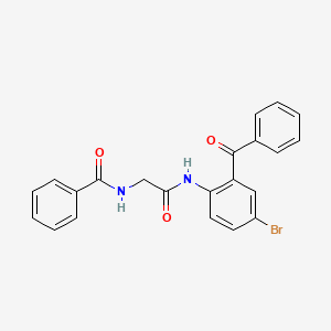 molecular formula C22H17BrN2O3 B3732893 N-[(2-Benzoyl-4-bromo-phenylcarbamoyl)-methyl]-benzamide 